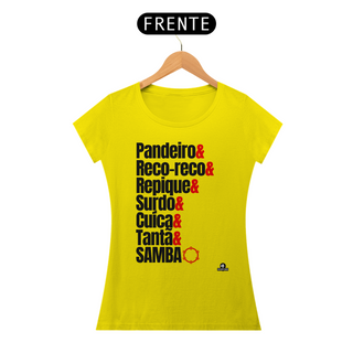 Nome do produtoCamiseta feminina bateria de escola de samba 