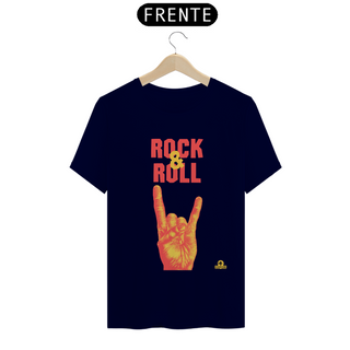 Nome do produtoCamiseta Rock & Roll com estampa de mão 