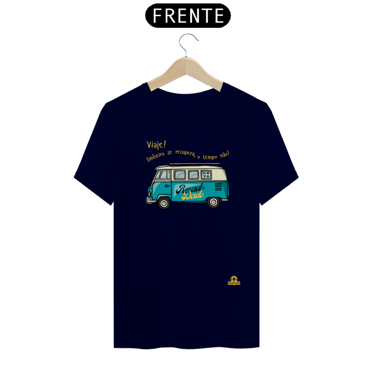 Nome do produto: Camiseta de viagem com linda estampa de Kombi motor home e a frase \