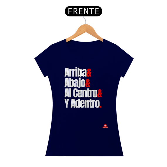 Camiseta feminina sobre o 