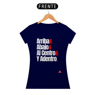 Camiseta feminina sobre o 