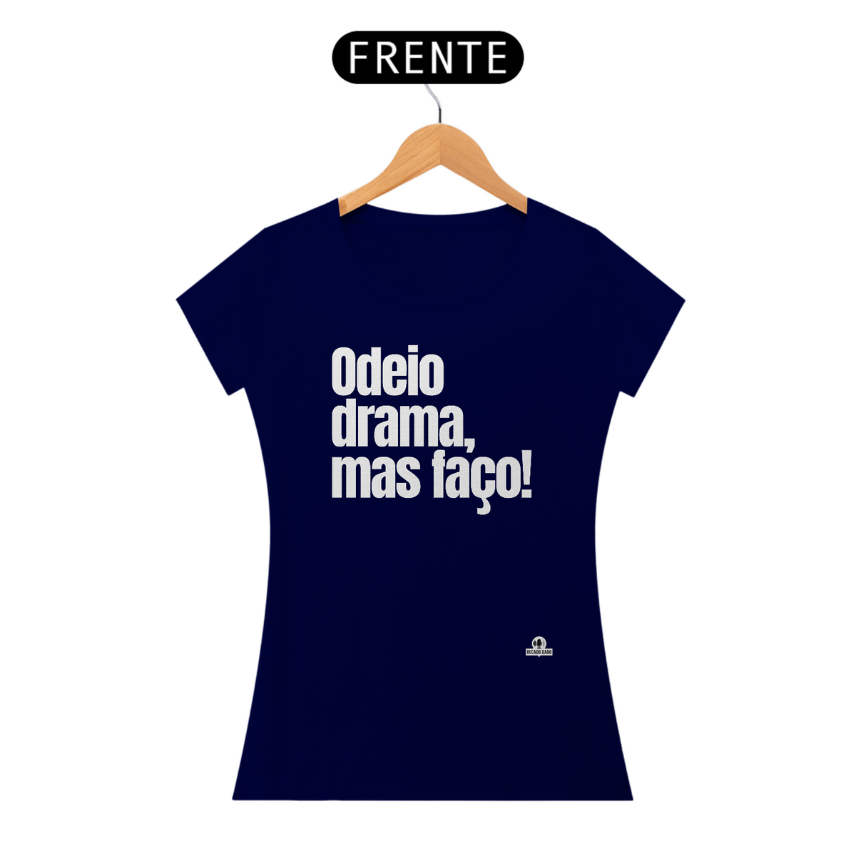 Nome do produto: Camiseta feminina baby long com a frase engraçada \