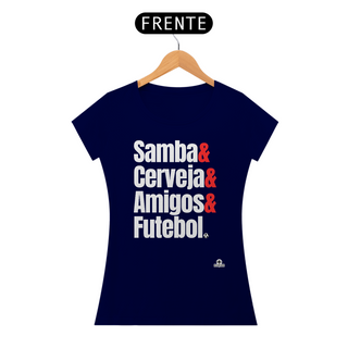 Nome do produtoCamiseta feminina samba frase 