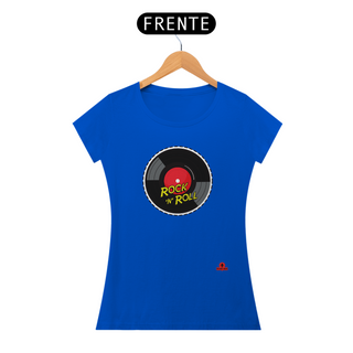 Nome do produtoCamiseta feminina retrô com disco de vinil e frase 