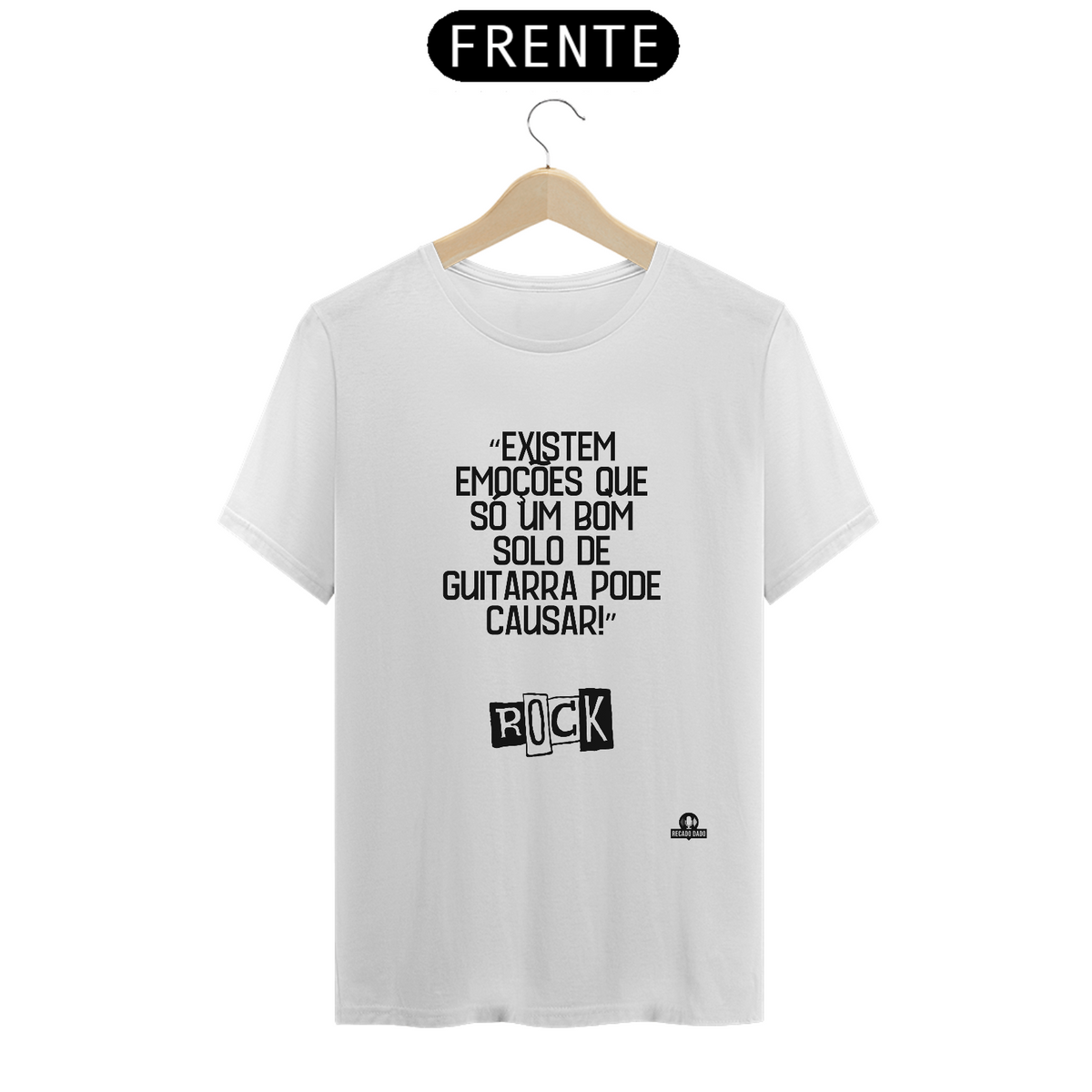 Nome do produto: Camiseta de rock com frase \