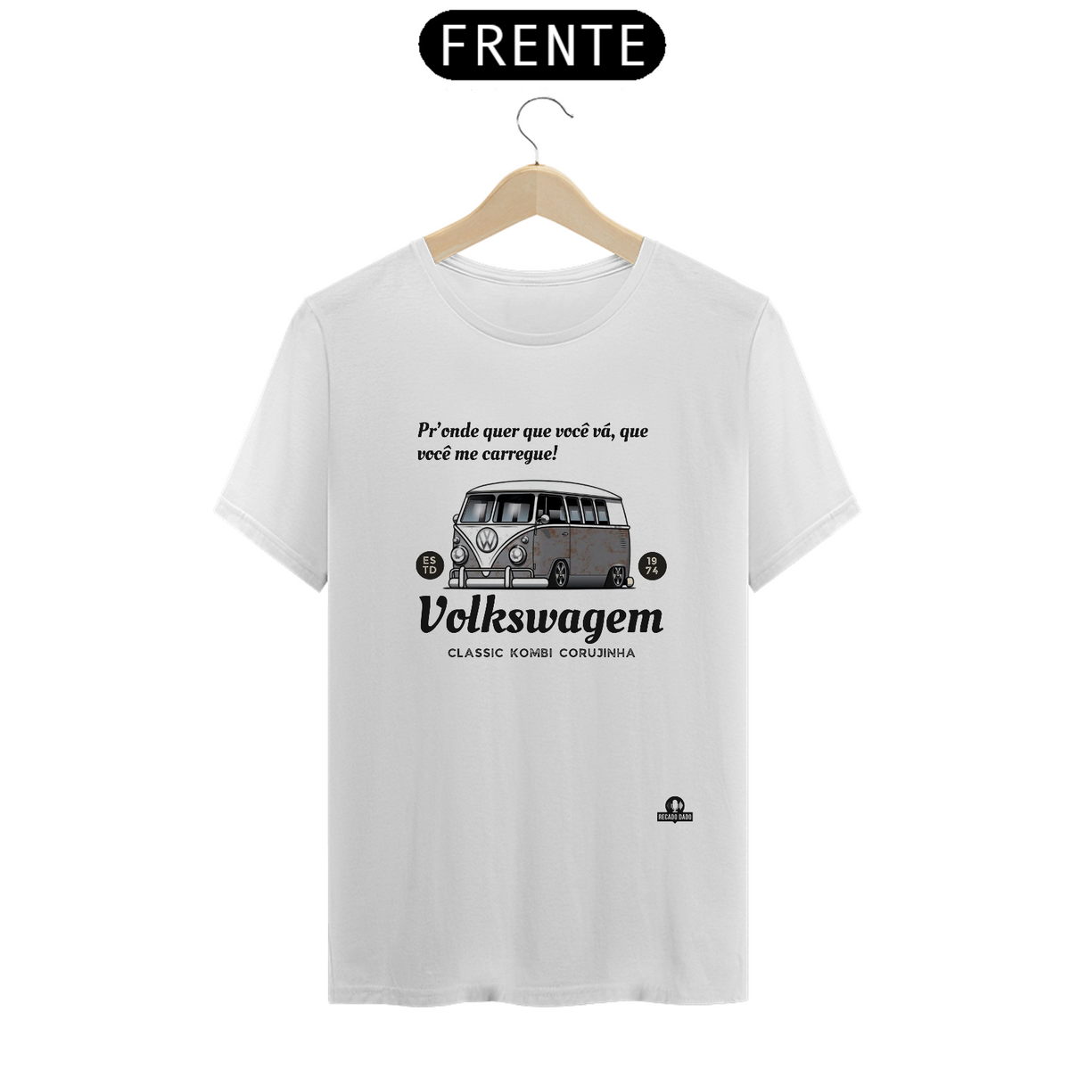 Nome do produto: Camiseta com estampa da VW Kombi corujinha e frase \