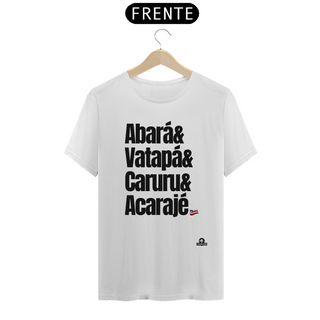 Camiseta Delícias da Bahia, com a frase 