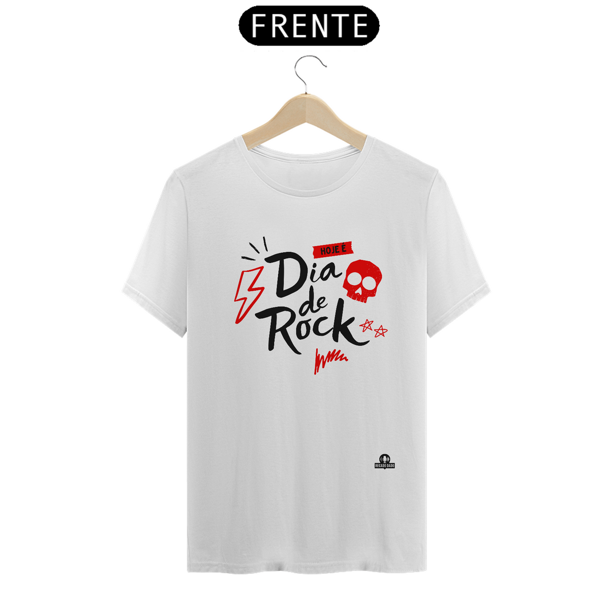 Nome do produto: Camiseta rock caveira com frase \