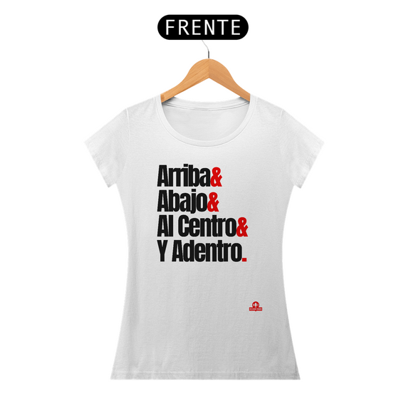 Camiseta feminina sobre o 