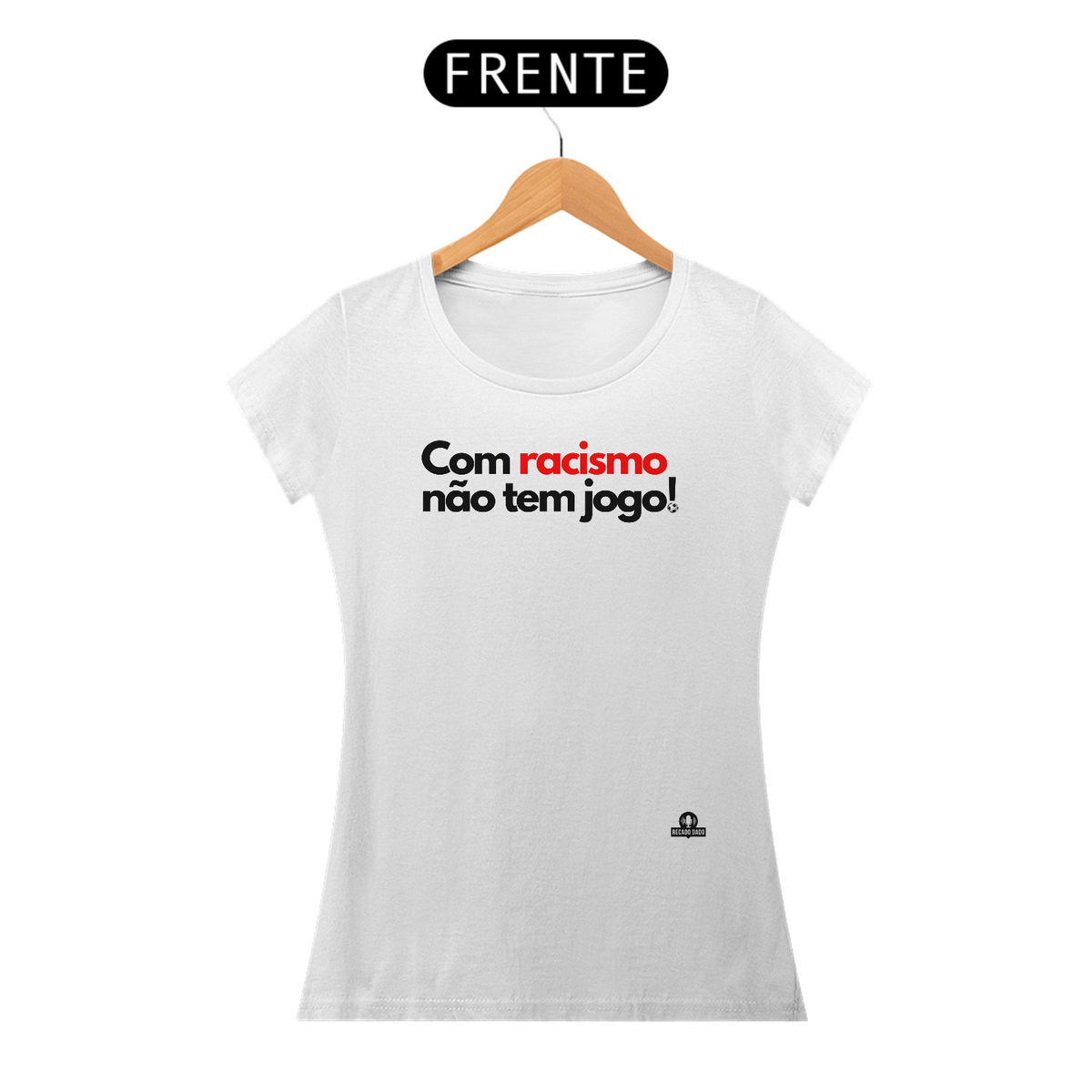 Nome do produto: Camiseta feminina de torcedora com frase \