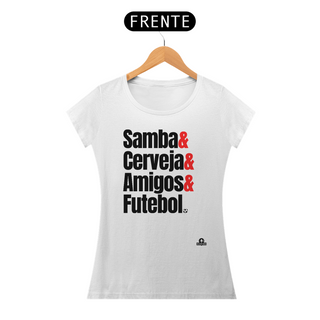 Nome do produtoCamiseta feminina samba frase 