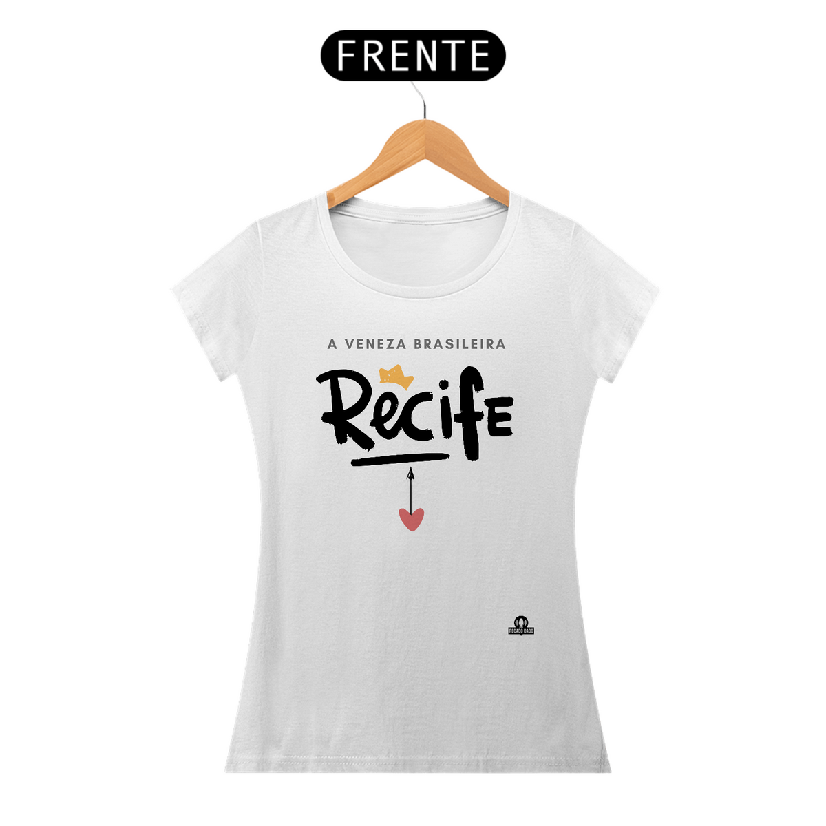 Nome do produto: Camiseta feminina de Recife, a Veneza brasileira.