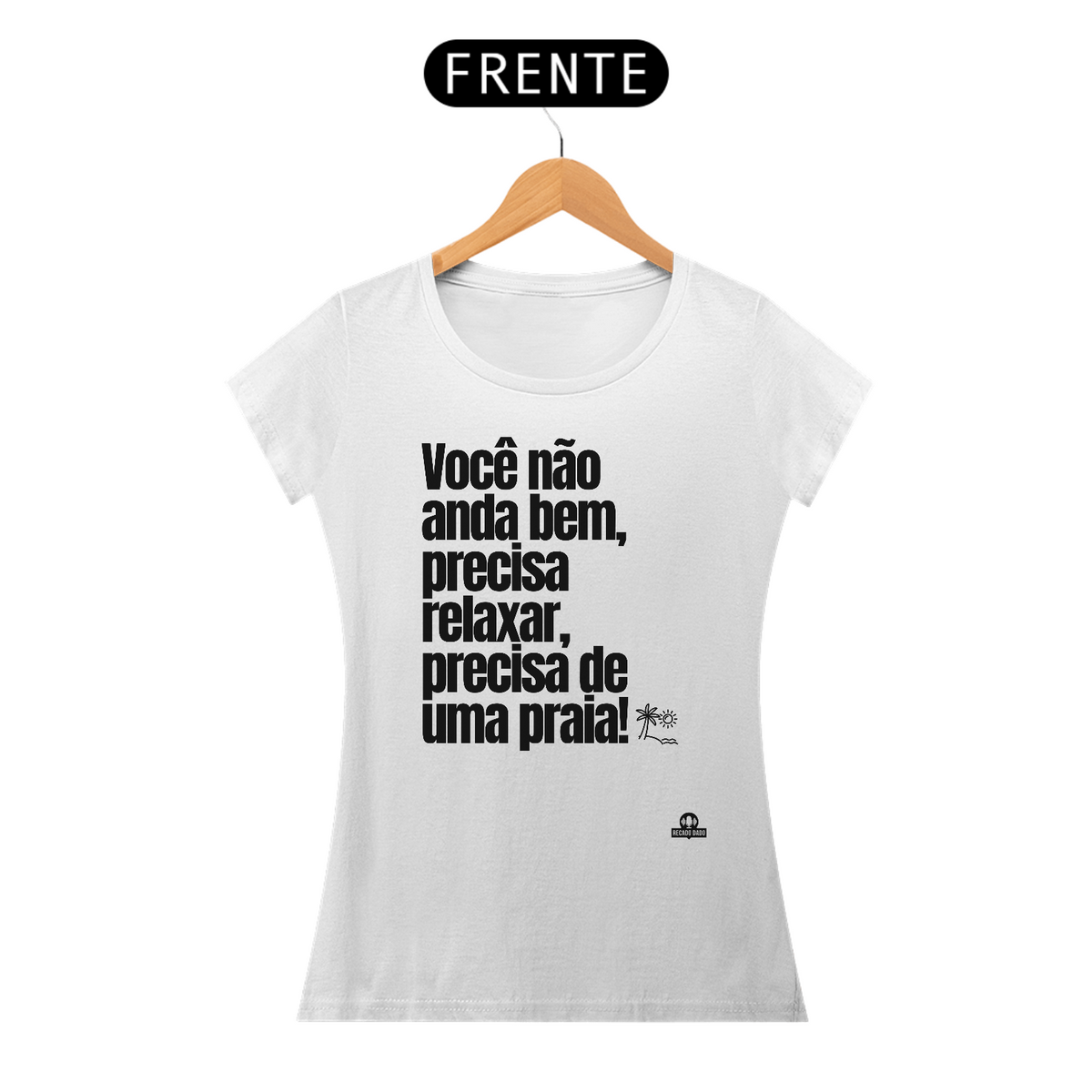 Nome do produto: Camiseta feminina baby long de turismo com frase \