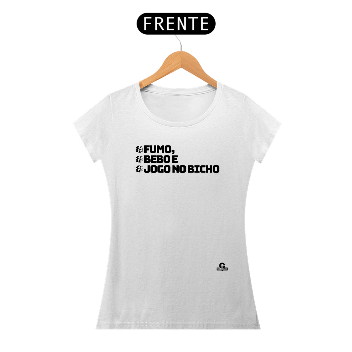 Nome do produto: Camiseta feminina baby long com frase de boteco \