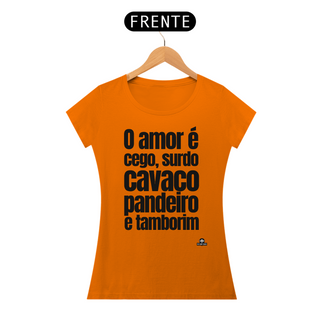 Camiseta feminina samba com frase 