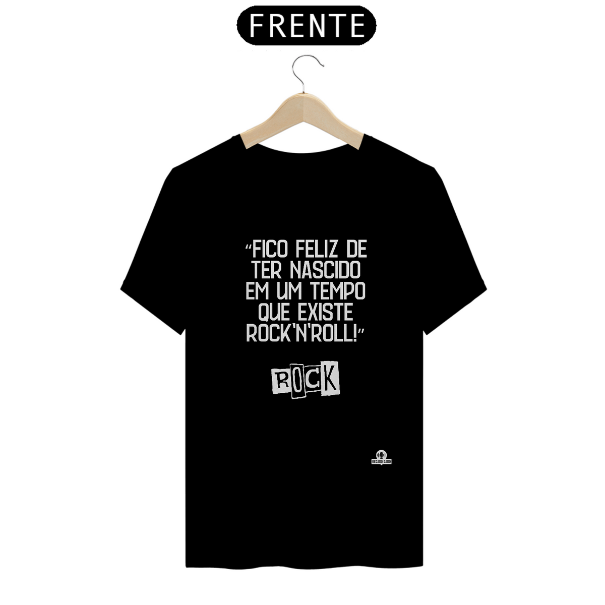 Nome do produto: Camiseta de rock com frase \