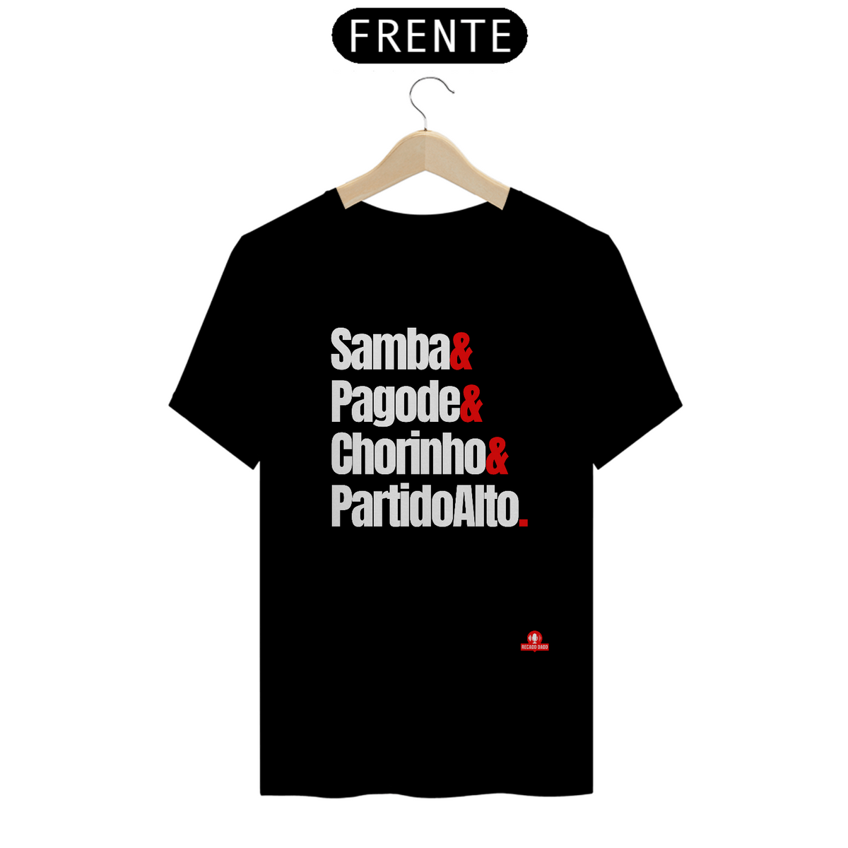 Nome do produto: Camiseta de samba com frase \