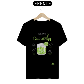 Camiseta receita de caipirinha, para os amantes deste drink genuinamente brasileiro.