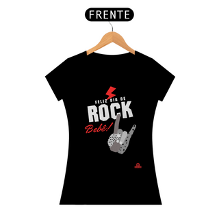 Camiseta feminina com frase estampada 