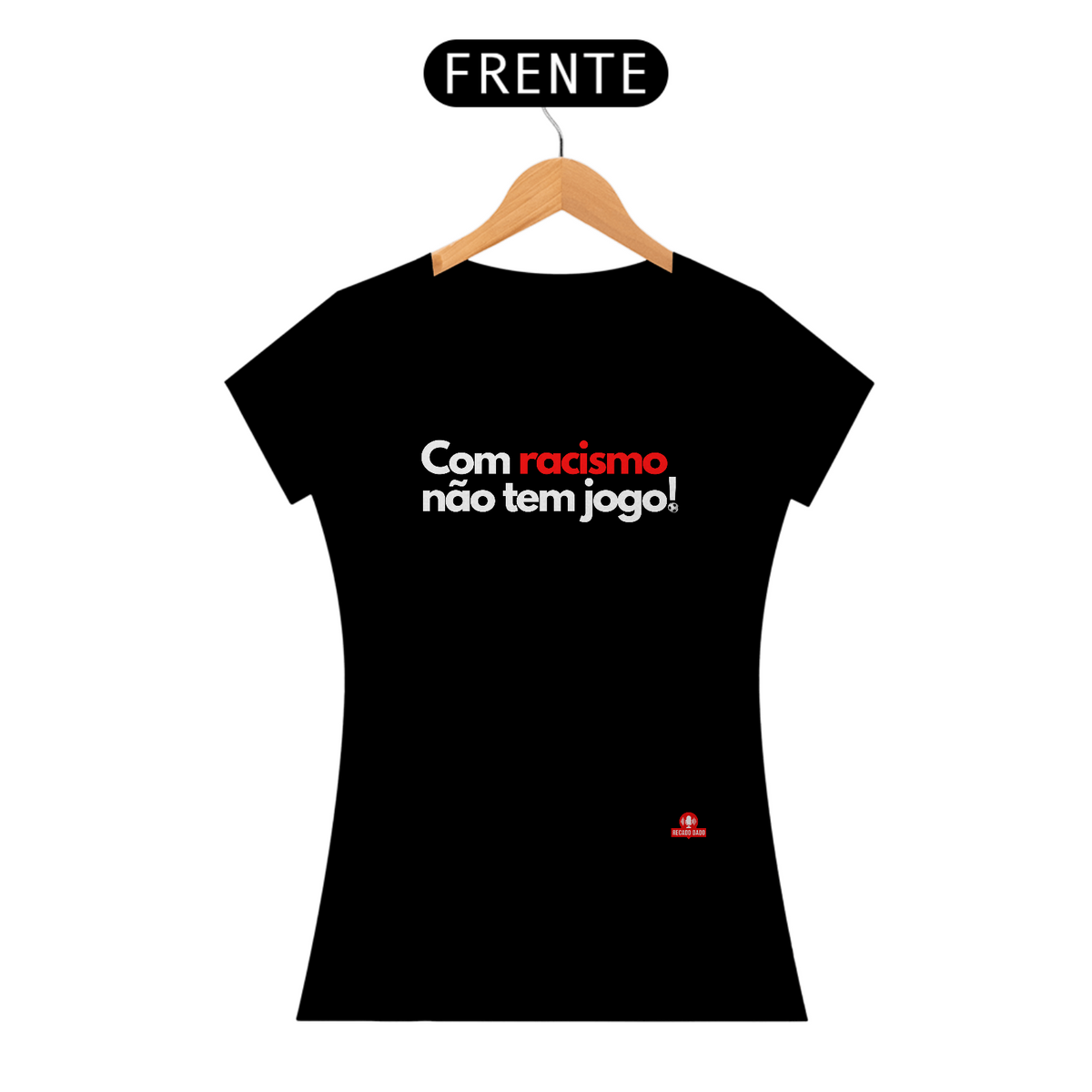 Nome do produto: Camiseta feminina de torcedora com frase \