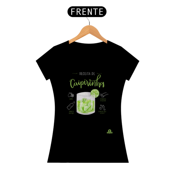 Camiseta receita de caipirinha, para os amantes deste drink genuinamente brasileiro.