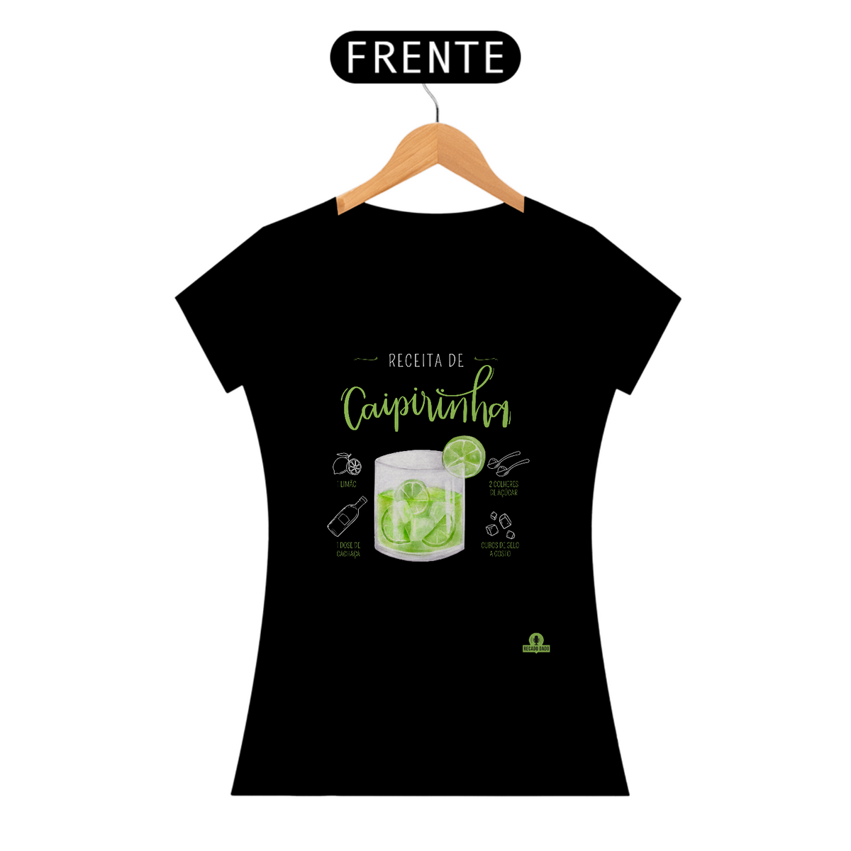 Nome do produto: Camiseta receita de caipirinha, para os amantes deste drink genuinamente brasileiro.