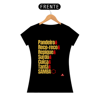 Camiseta feminina bateria de escola de samba 