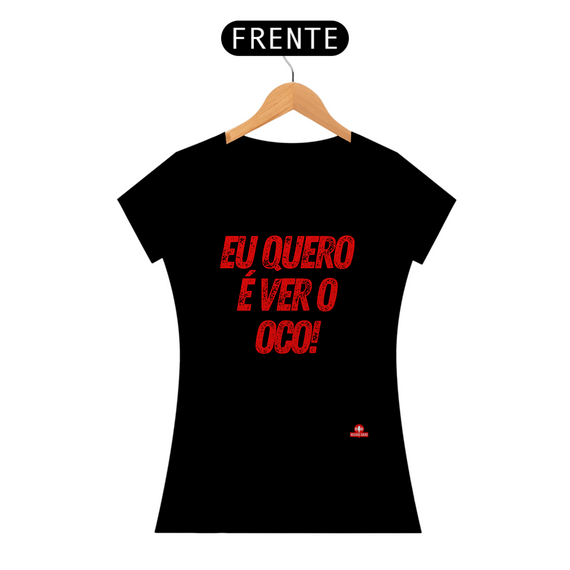 Camiseta feminina de rock com frase 