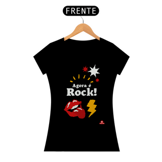 Camiseta feminina de rock frase 