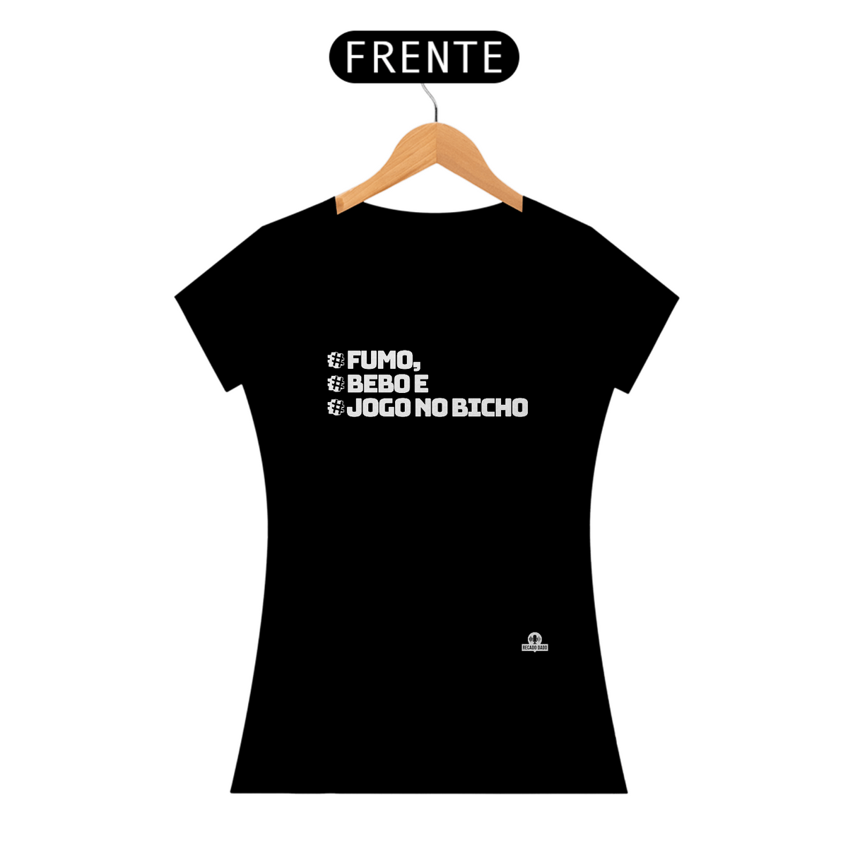 Nome do produto: Camiseta feminina baby long com frase de boteco \