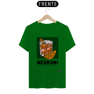 Nome do produtoCamiseta de barman com estampa do famoso coquetel Negroni.