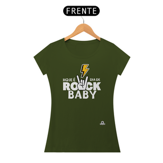 Nome do produtoCamiseta feminina estilizada de rock com frase 