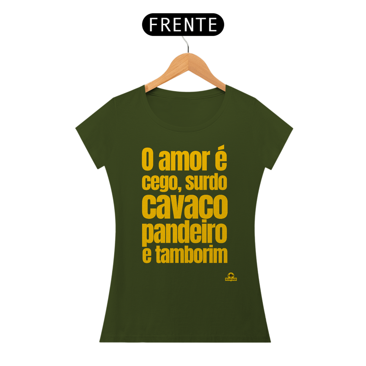 Nome do produto: Camiseta feminina samba com frase \