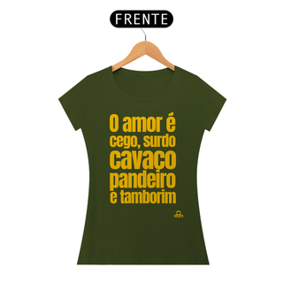 Camiseta feminina samba com frase 