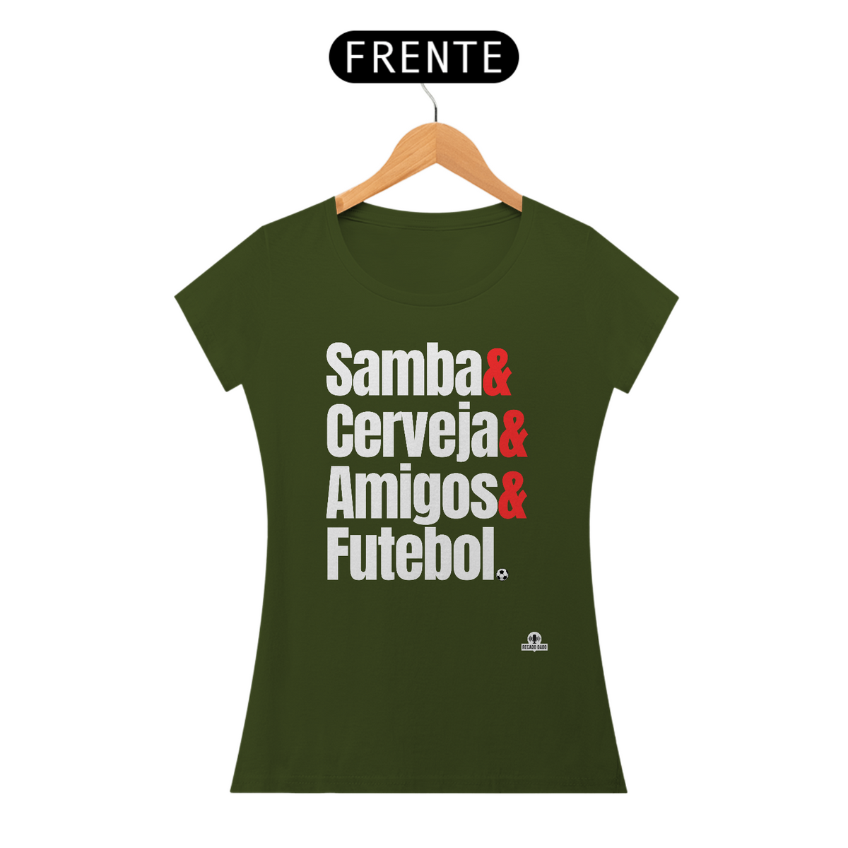 Nome do produto: Camiseta feminina samba frase \