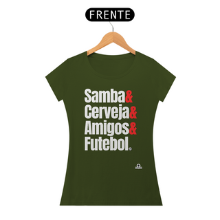Camiseta feminina samba frase 