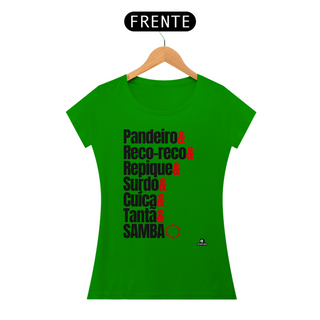 Nome do produtoCamiseta feminina bateria de escola de samba 