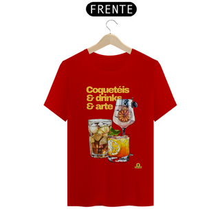 Nome do produtoCamiseta de barman com coqueteis, drinks e arte, com estampa de lindos e deliciosos drinks.