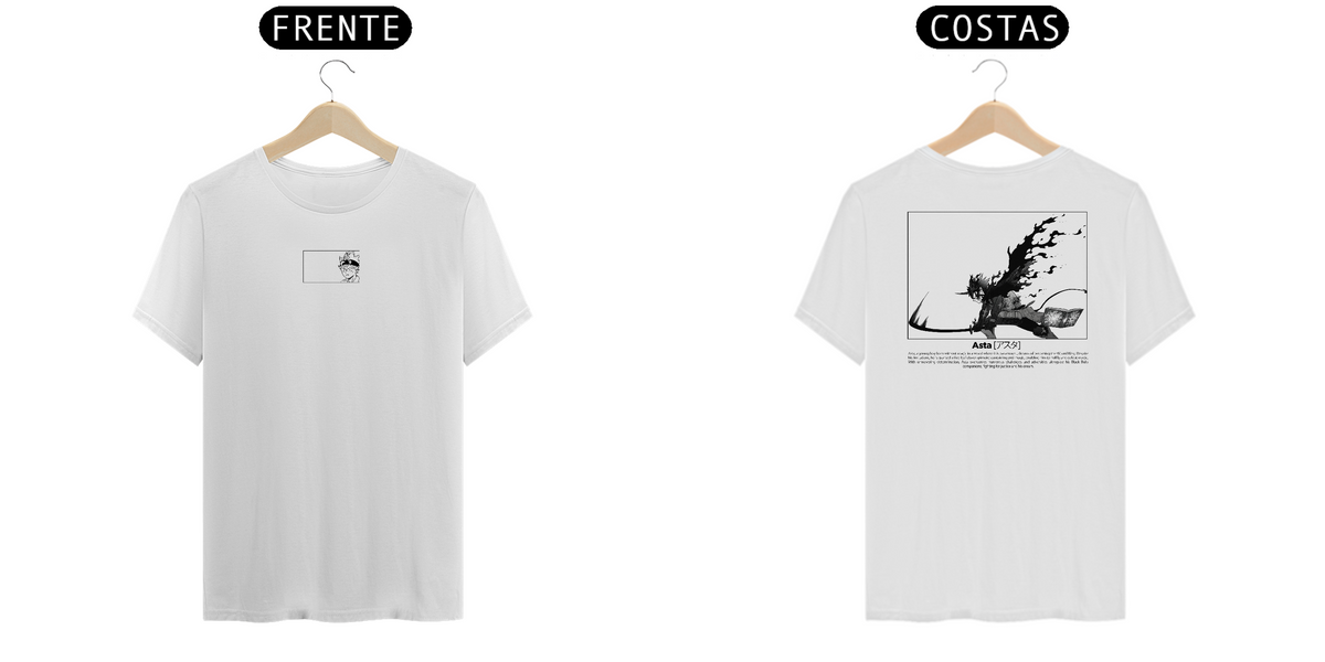 Nome do produto: Camiseta Branca - Asta (Frente/Costas)