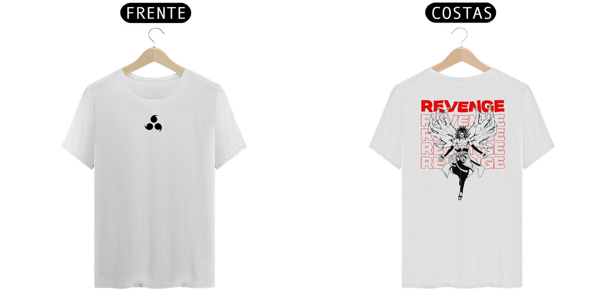 Nome do produto: Camiseta Branca - Revenge (Frente/Costas)