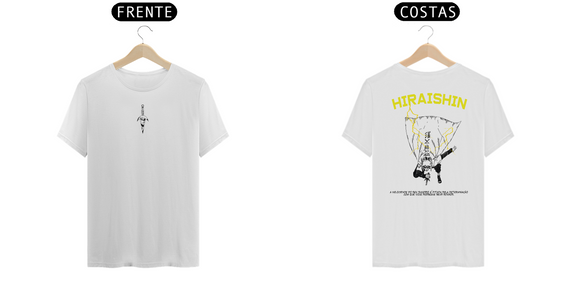 Camiseta Branca - Hiraishin (Frente/Costas)