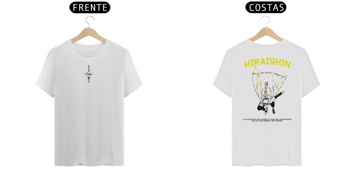 Nome do produto: Camiseta Branca - Hiraishin (Frente/Costas)