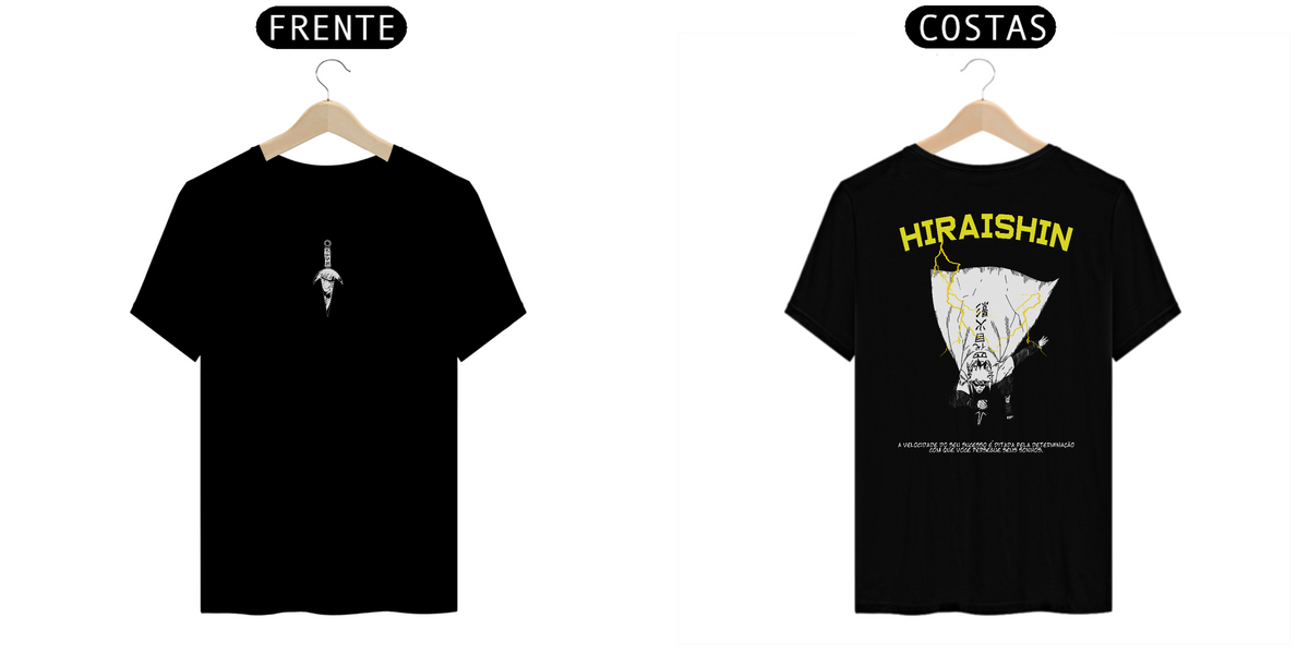 Nome do produto: Camiseta Preta - Hiraishin (Frente/Costas)