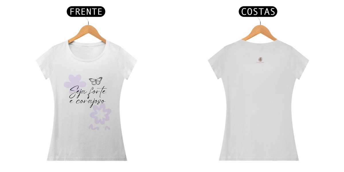 Nome do produto: Camiseta Baby Long Prime Forte e Corajoso