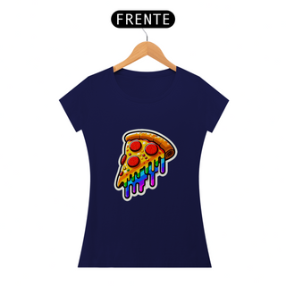 Nome do produtoCamiseta Sticker Feminina - Pizza Rainbow