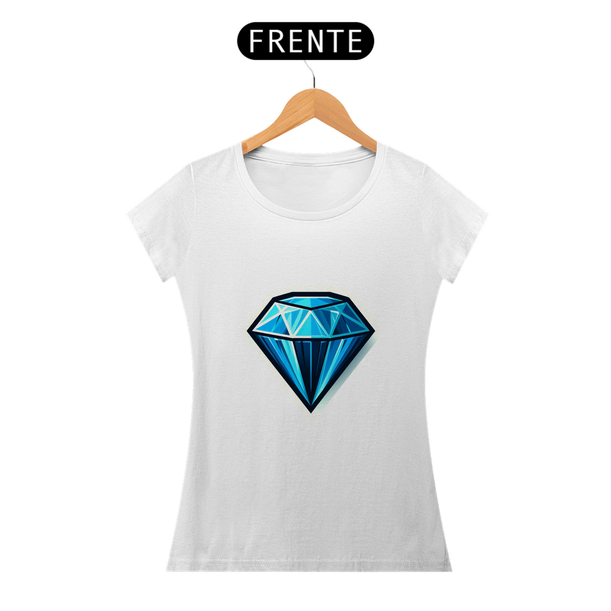 Nome do produto: Camiseta Sticker Feminina - Diamante