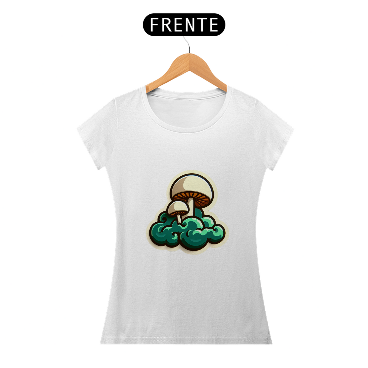 Nome do produto: Camiseta Sticker Feminina - Cogumelo 1