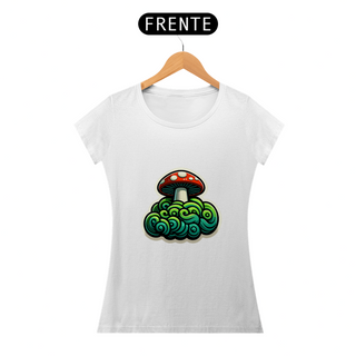 Camiseta Sticker Feminina - Cogumelo