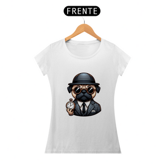 Camiseta Sticker Feminina - Pug 