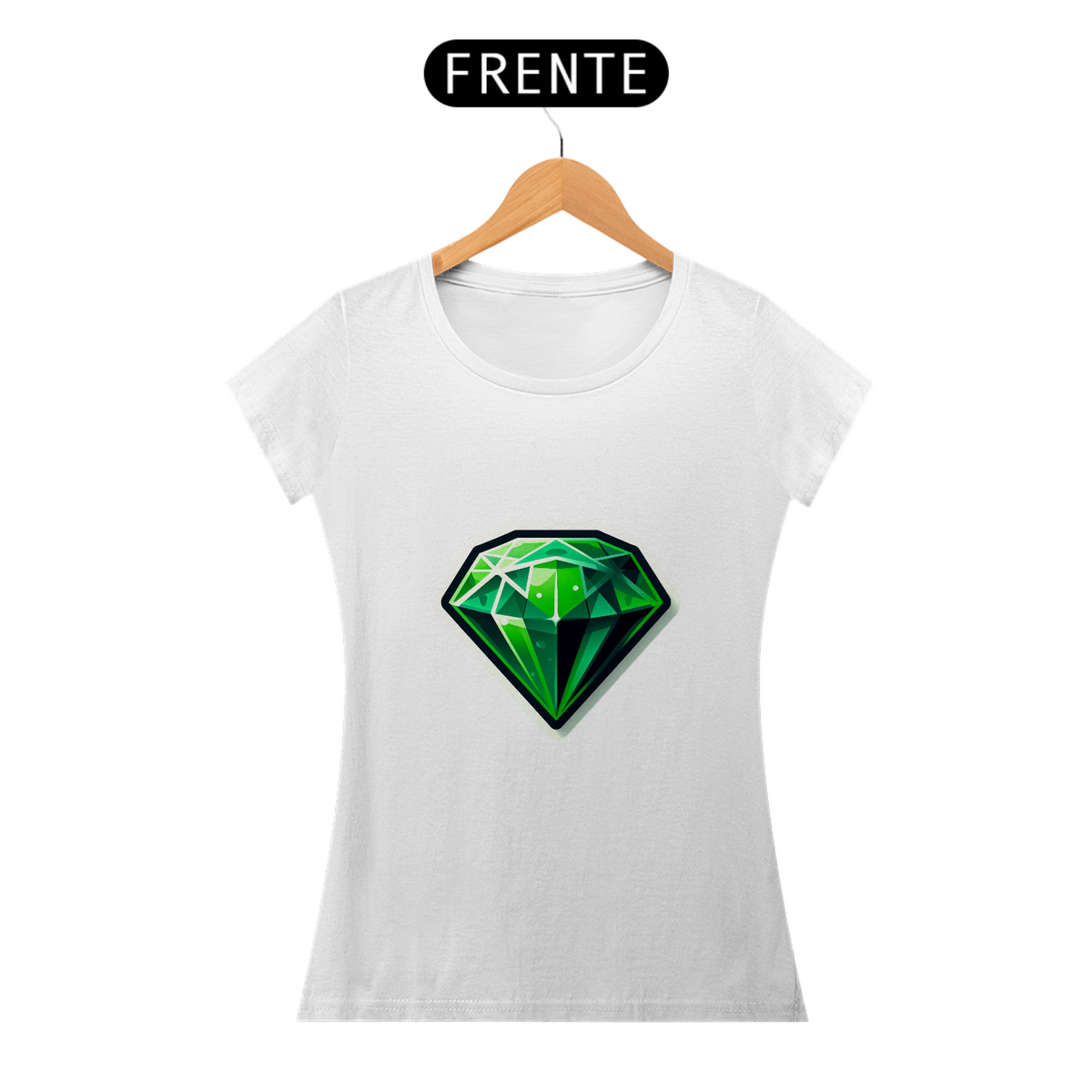 Nome do produto: Camiseta Sticker Feminina - Esmeralda